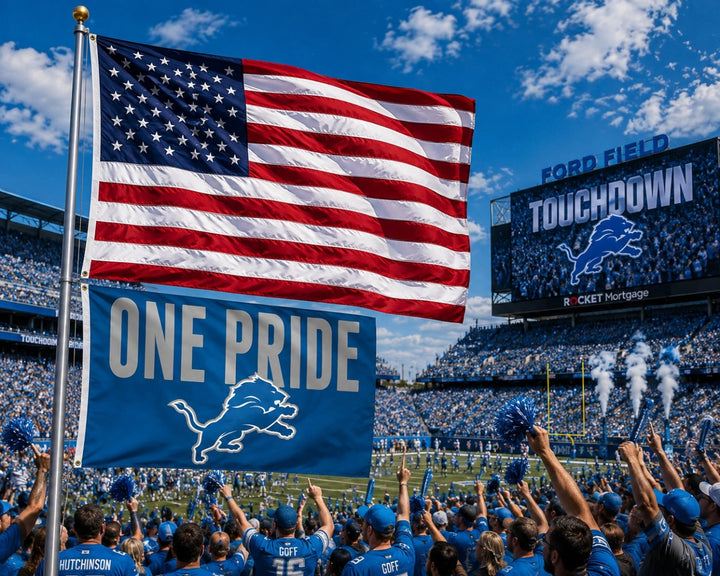 Detroit Lions One Pride 3x5 Flag heartlandflags