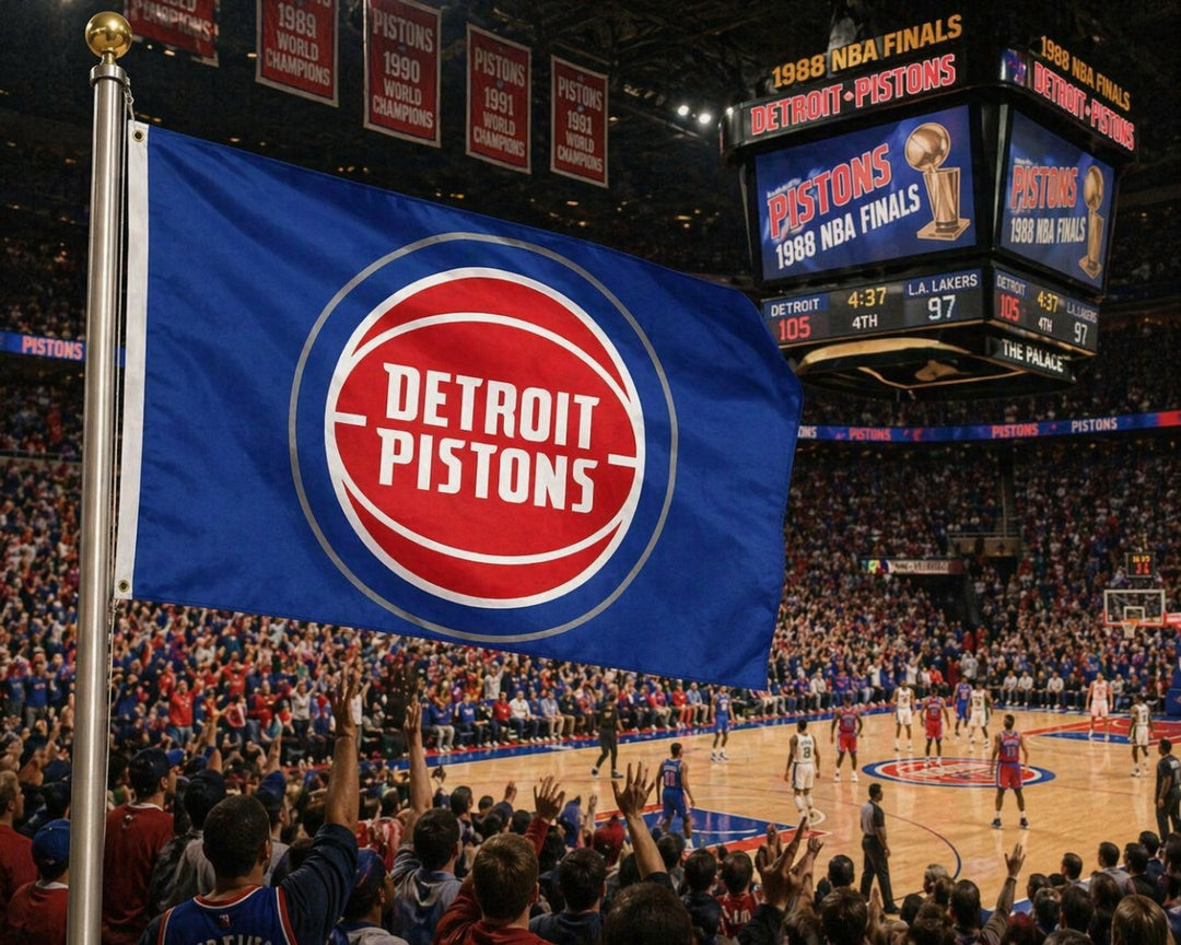 Detroit Pistons 2 Sided 3x5 Flag heartlandflags