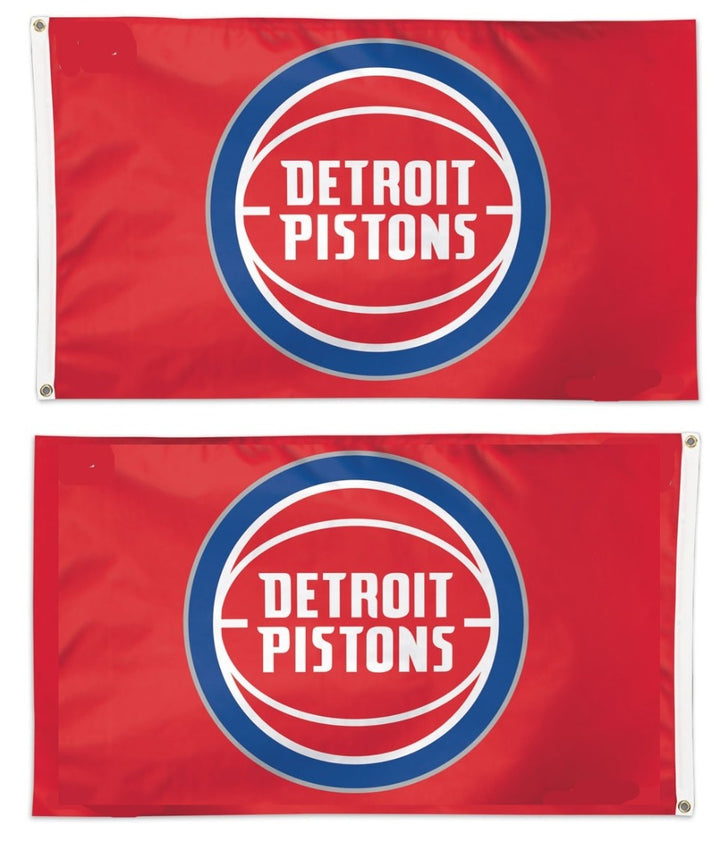 Detroit Pistons 2 Sided Red 3x5 Flag heartlandflags