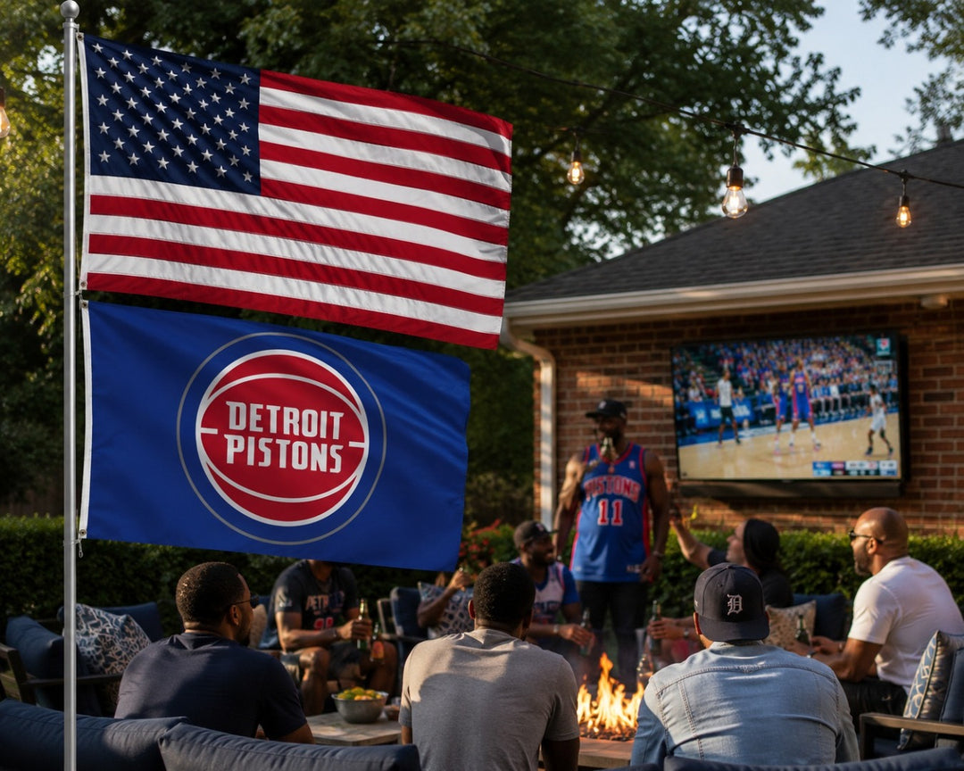 Detroit Pistons 3x5 Blue Flag