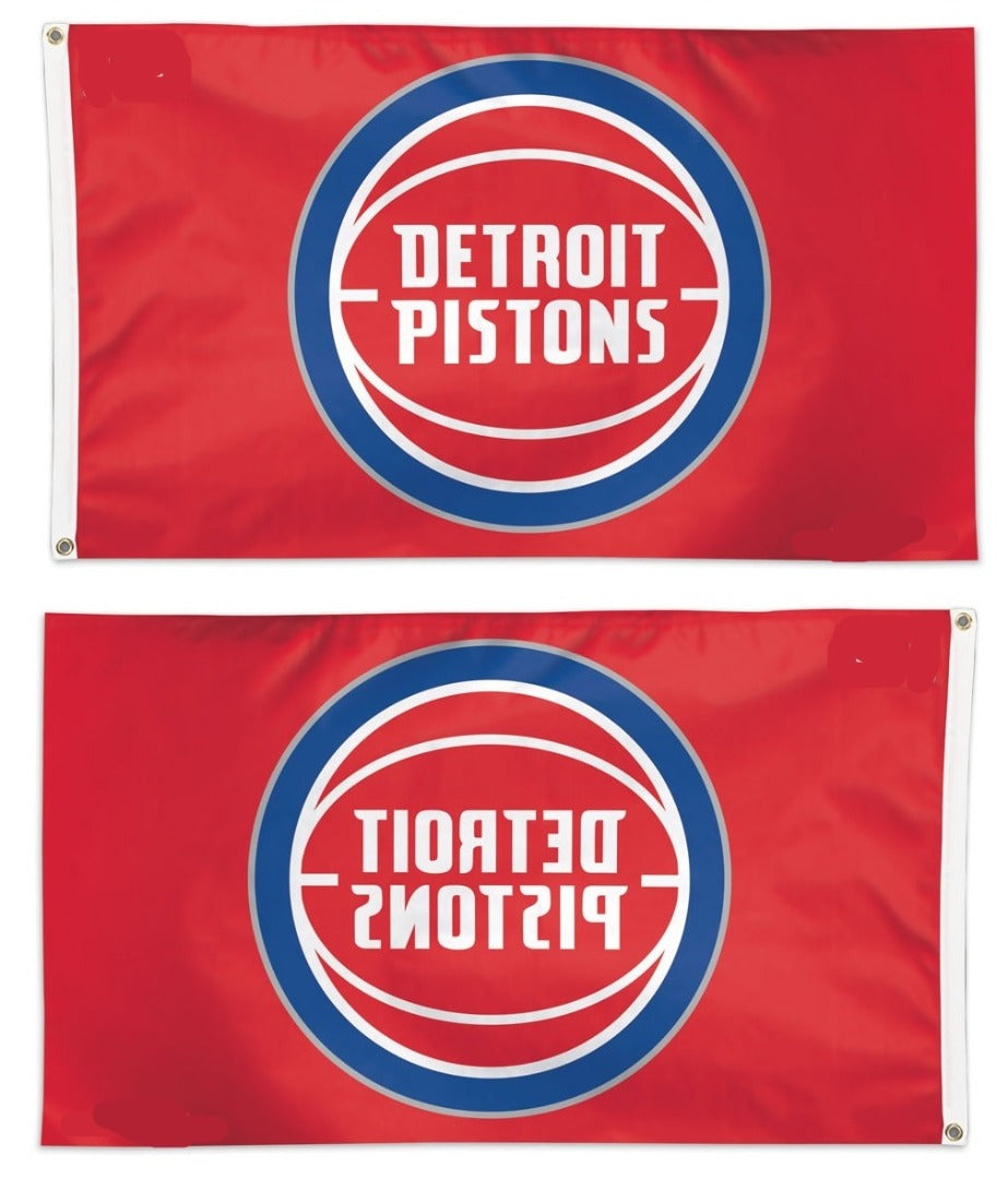 Detroit Pistons Flag 3x5 Logo Red heartlandflags