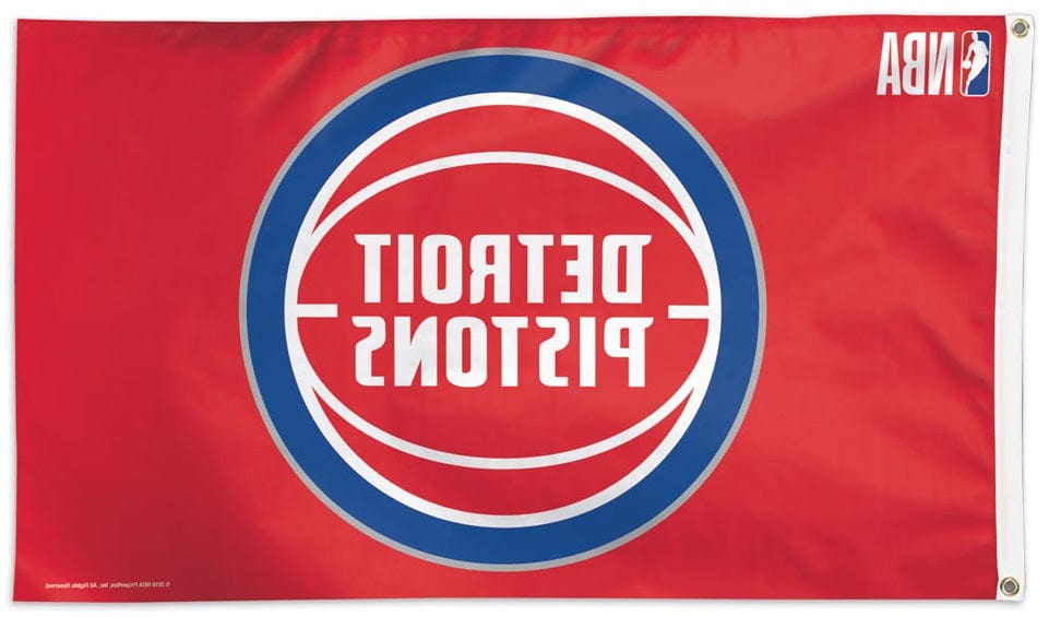 Detroit Pistons Flag 3x5 Logo Red heartlandflags