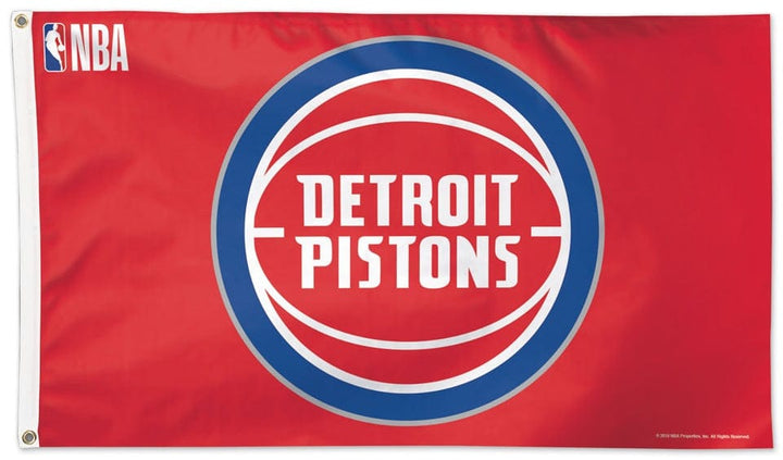 Detroit Pistons Flag 3x5 Logo Red heartlandflags