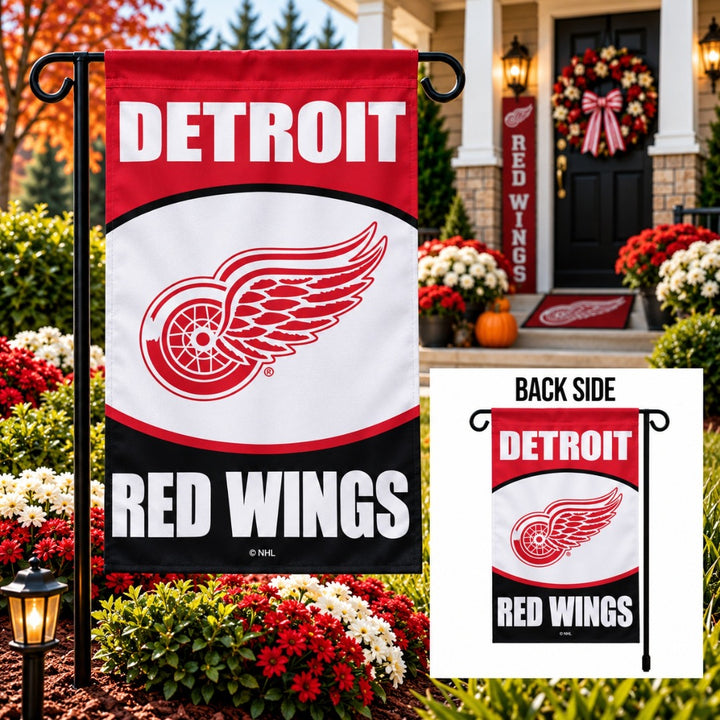 Detroit Red Wings 2 Sided Garden Flag heartlandflags