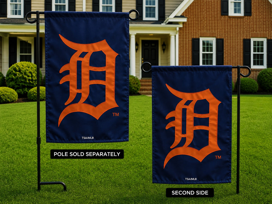 Detroit Tigers 2 Sided Garden Flag - Applique heartlandflags