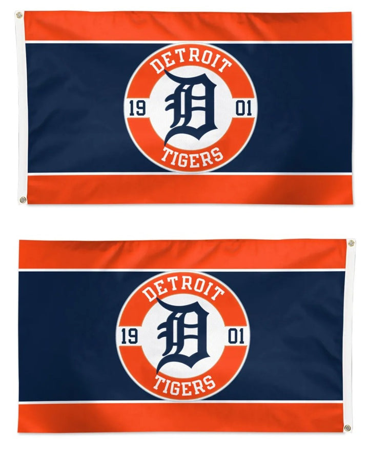 Detroit Tigers Embroidered Flag 2 Sided heartlandflags