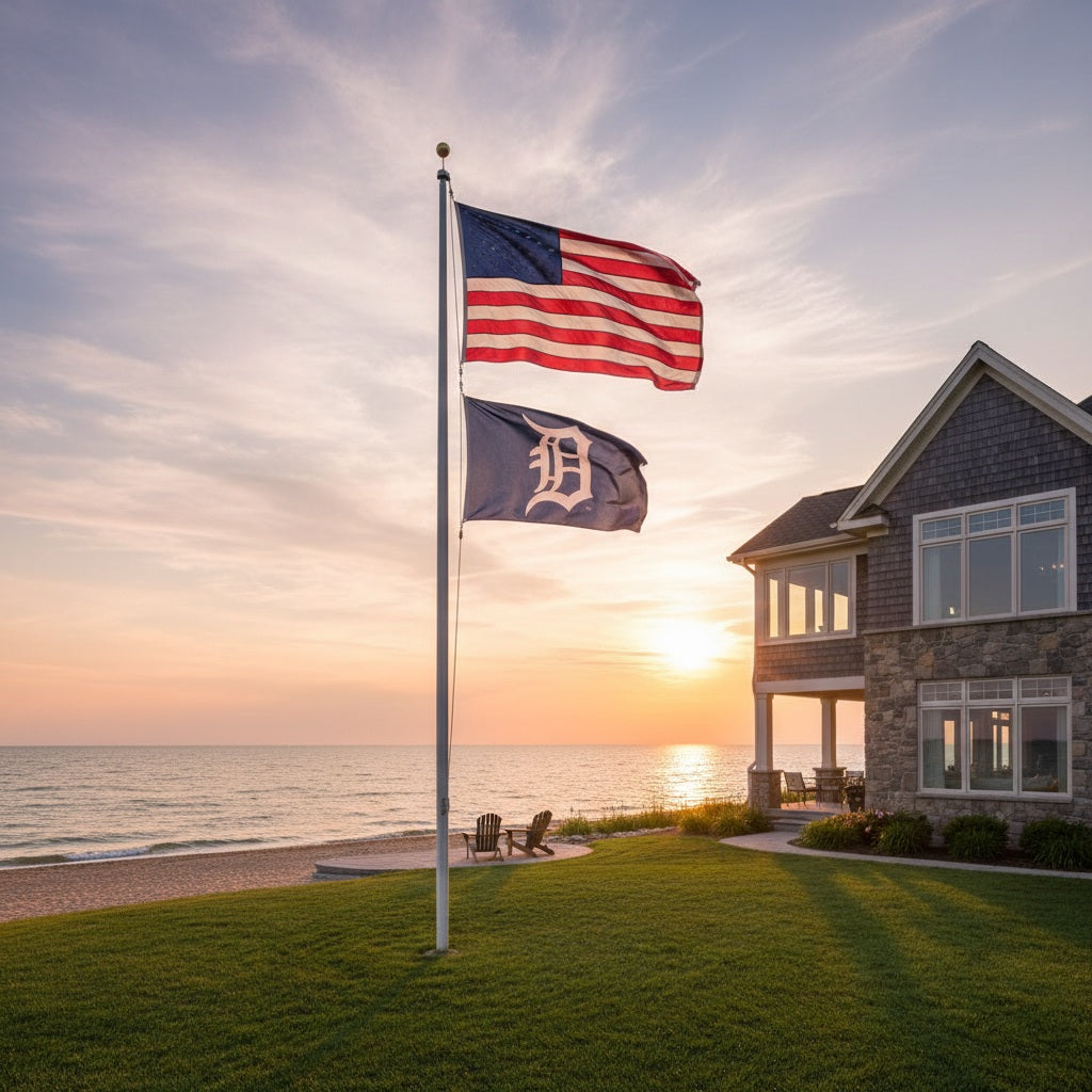 Detroit Tigers Flag 3x5 Logo 2 Sided heartlandflags