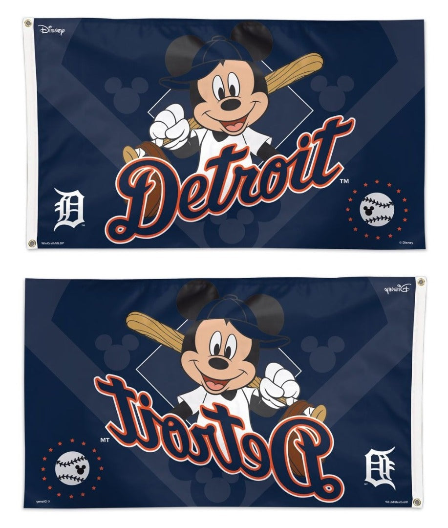 Detroit Tigers Flag 3x5 Mickey Mouse Baseball heartlandflags