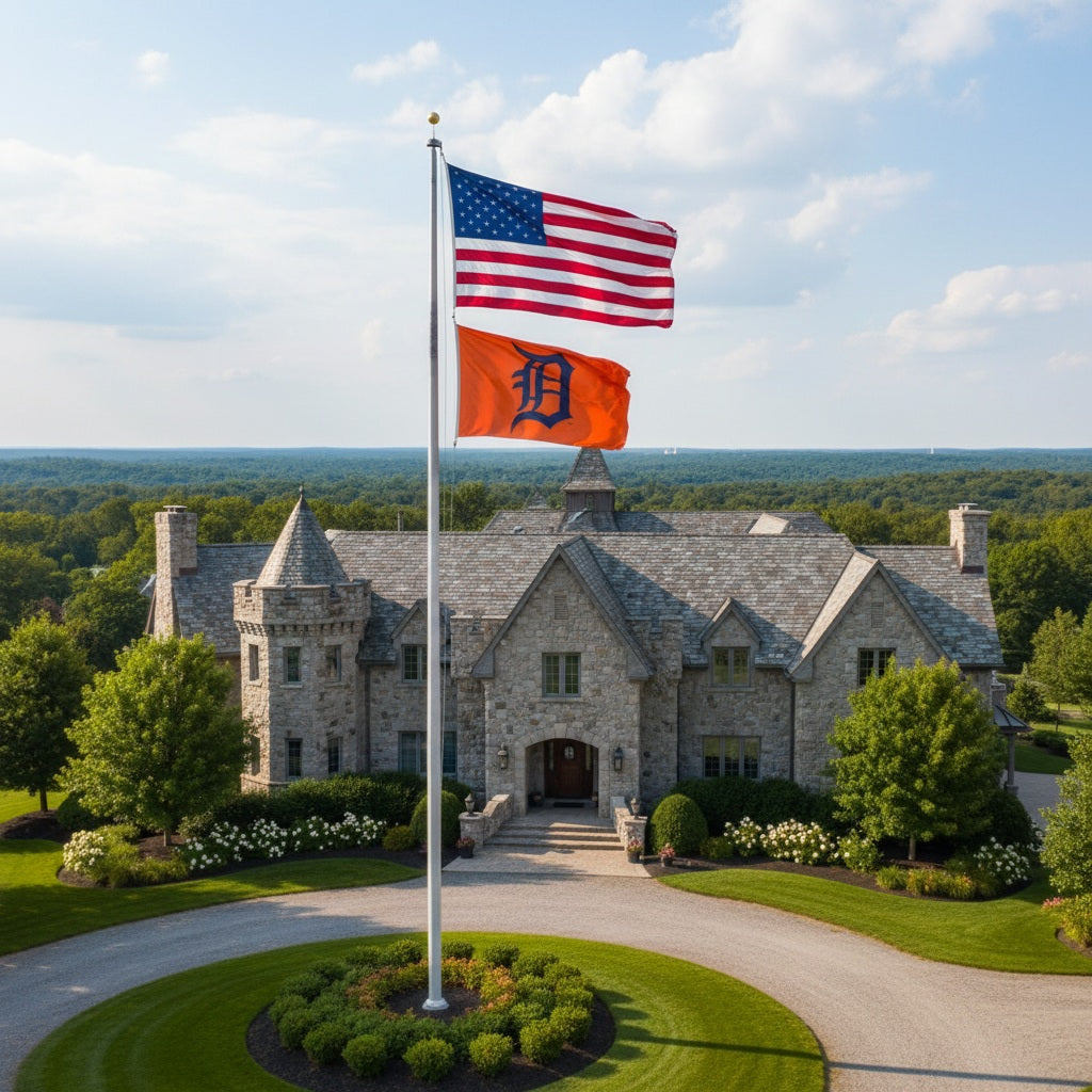 Detroit Tigers Flag 3x5 Orange 2 Sided heartlandflags