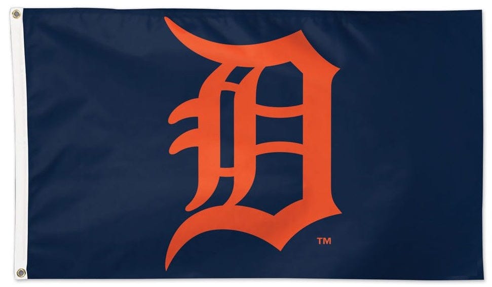 Detroit Tigers Flag 3x5 Orange D 2 Sided heartlandflags