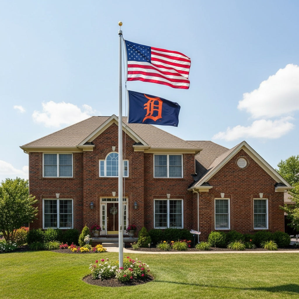 Detroit Tigers Flag 3x5 Orange D Logo heartlandflags
