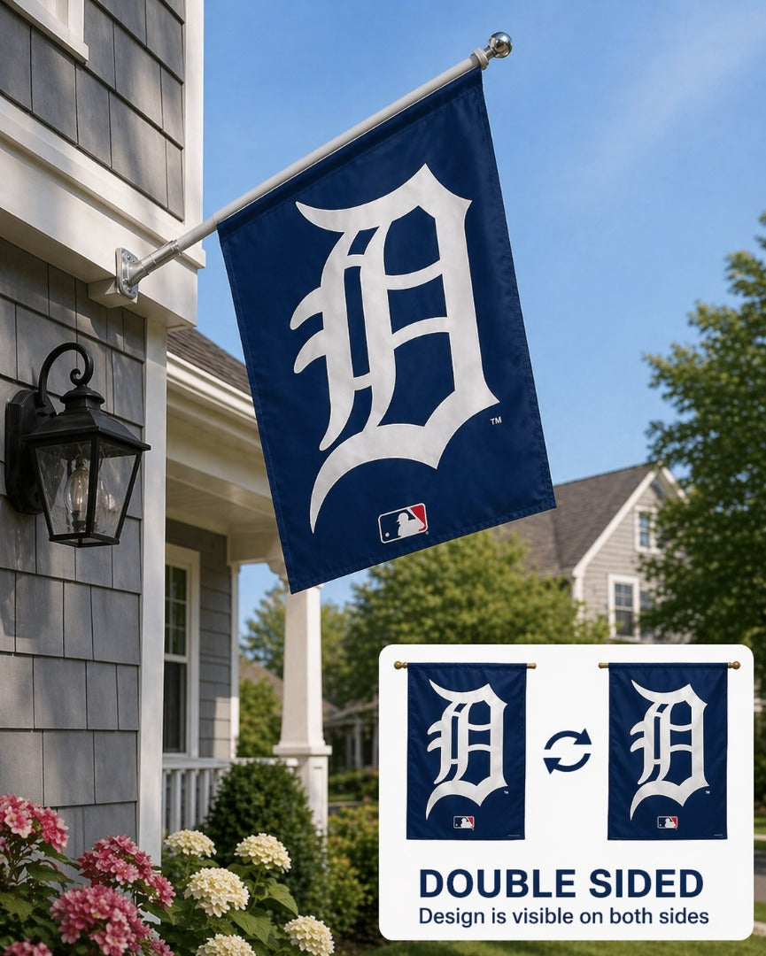 Detroit Tigers Vertical 2 Sided Banner heartlandflags