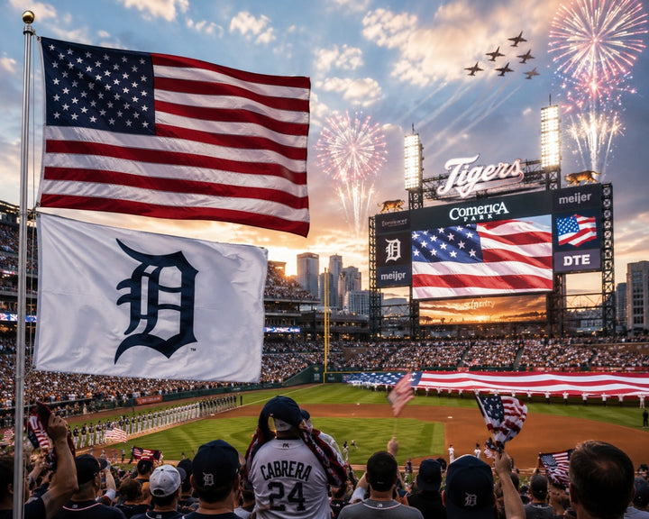 Detroit Tigers White 3x5 Flag heartlandflags