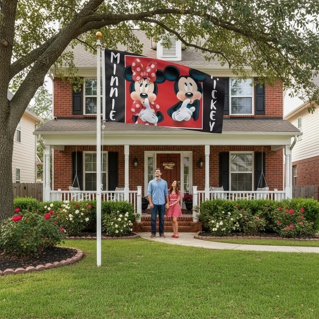 Disney Mickey and Minnie Mouse Flag 3x5 heartlandflags
