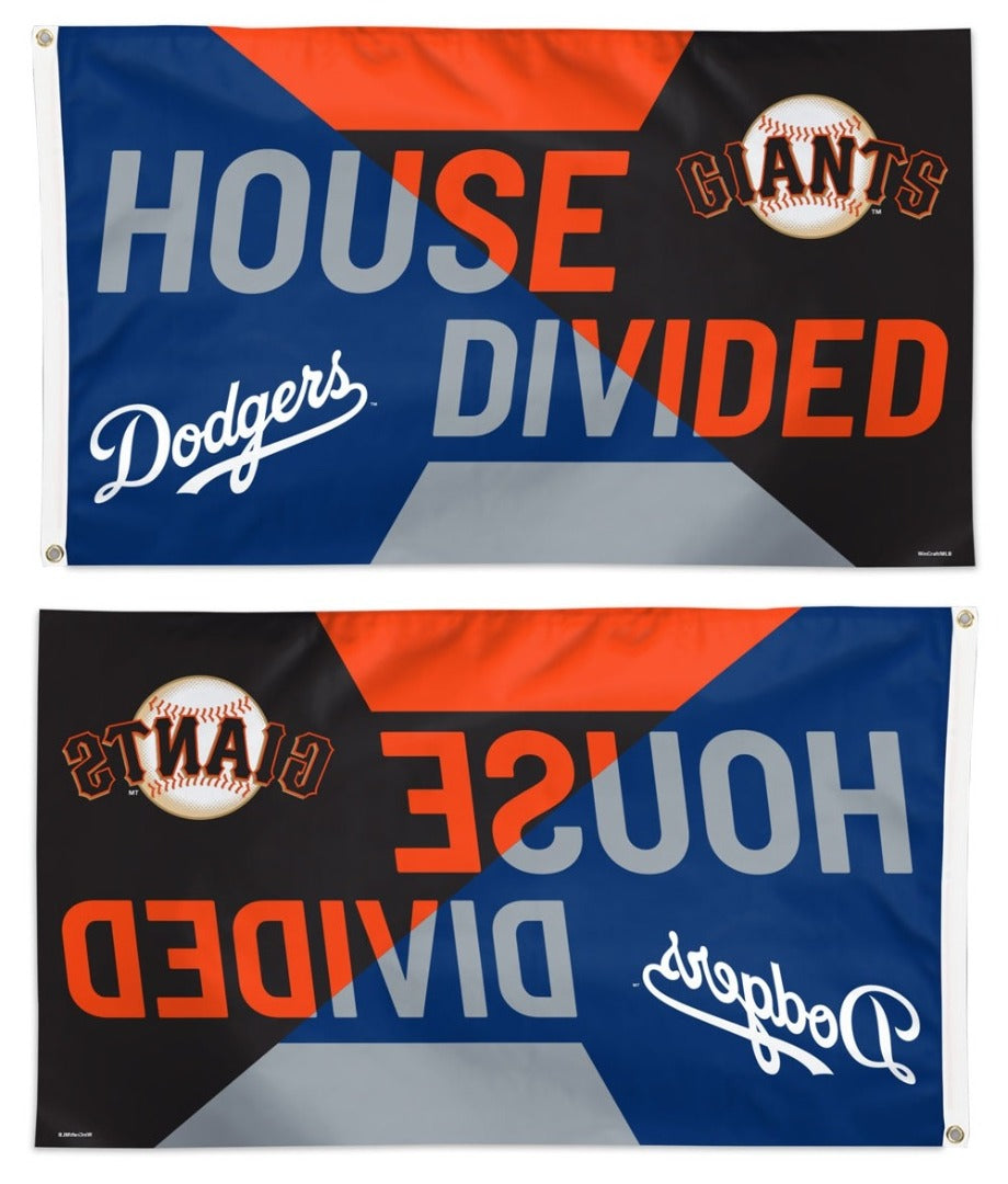Dodgers vs Giants Flag 3x5 House Divided Rivalry heartlandflags
