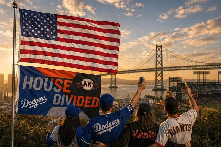 Dodgers vs Giants Flag 3x5 House Divided Rivalry heartlandflags