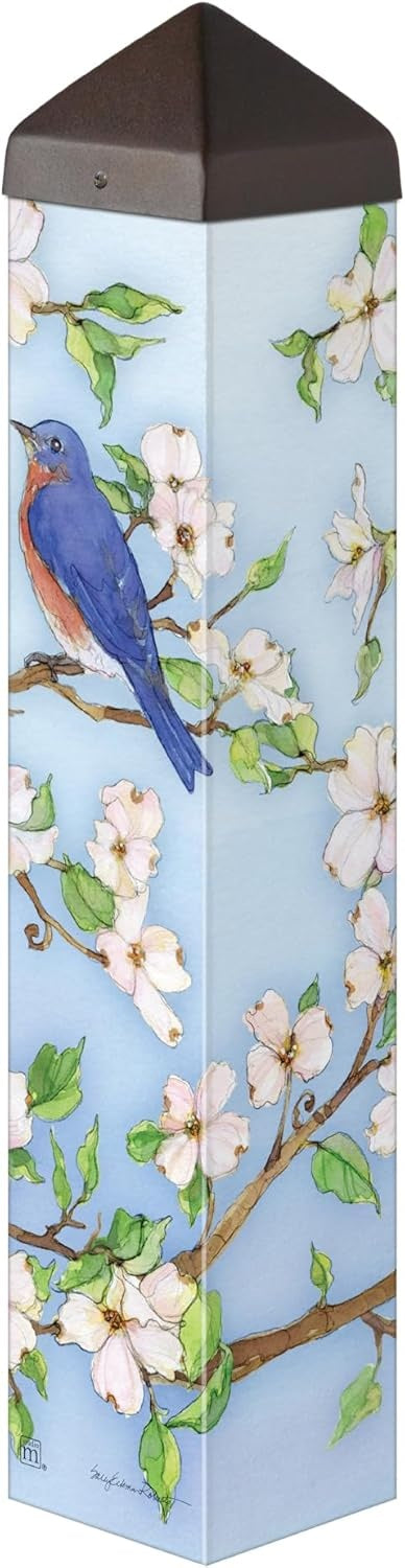Dogwoods and Bluebirds Art Pole 20 Inches heartlandflags