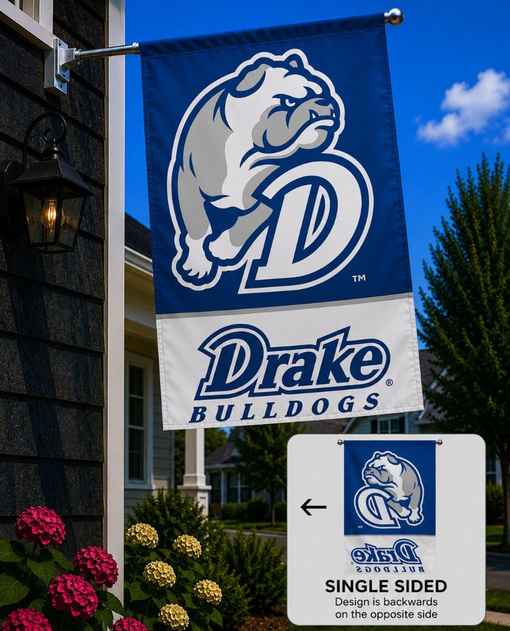 Drake Bulldogs Banner House Flag heartlandflags