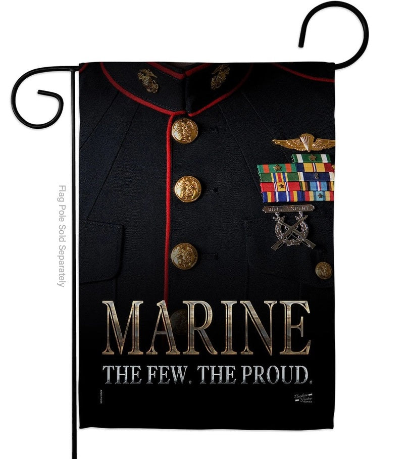Dress Blue 2 Sided Marine Corps Garden Flag heartlandflags