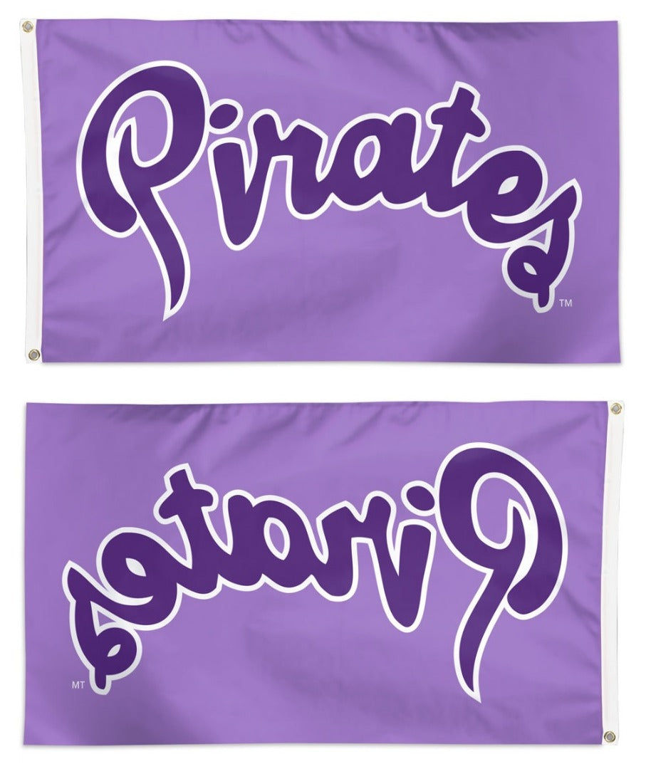 East Carolina Pirates Flag 3x5 Logo Powder Purple heartlandflags