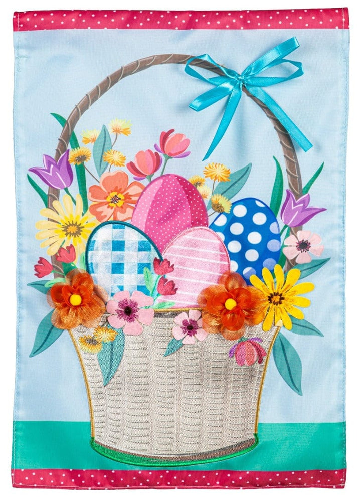 Easter Basket Garden Flag 2 Sided Applique heartlandflags