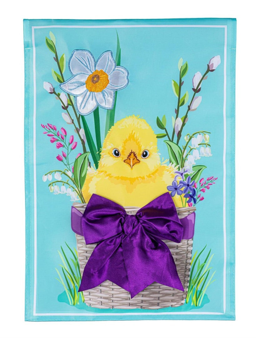 Easter Bow Basket 2 Sided Garden Flag heartlandflags