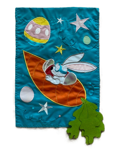 Easter Carrot Rocket 2-sided Garden Flag heartlandflags