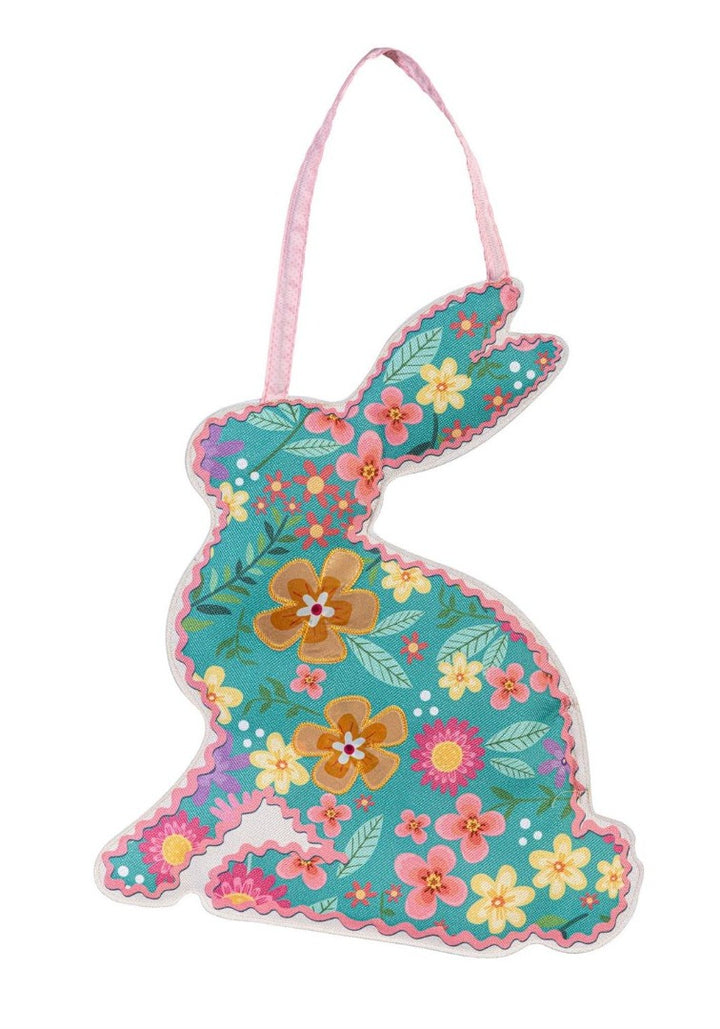 Easter Floral Patterned Bunny Door Decoration heartlandflags