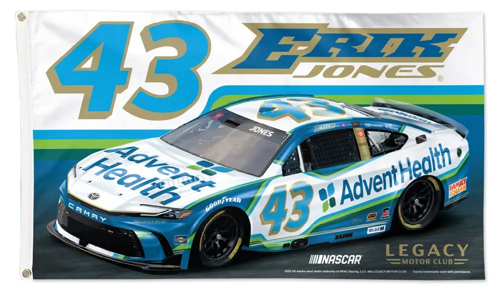 Erik Jones 3x5 Flag 2025 heartlandflags