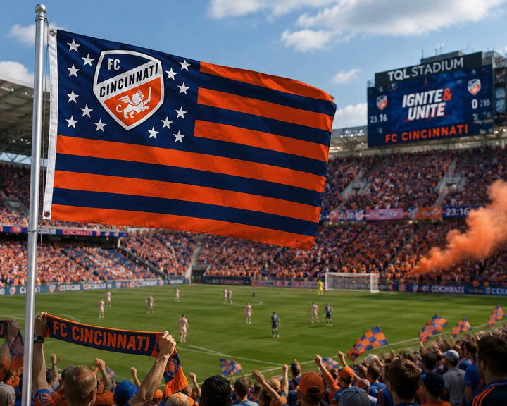 FC Cincinnati Americana 3x5 Flag MLS heartlandflags