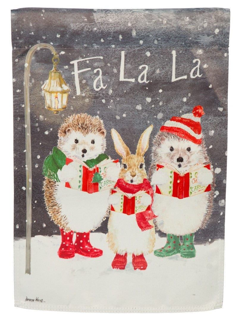 Fa La La Christmas Garden Flag 2 Sided Critters heartlandflags