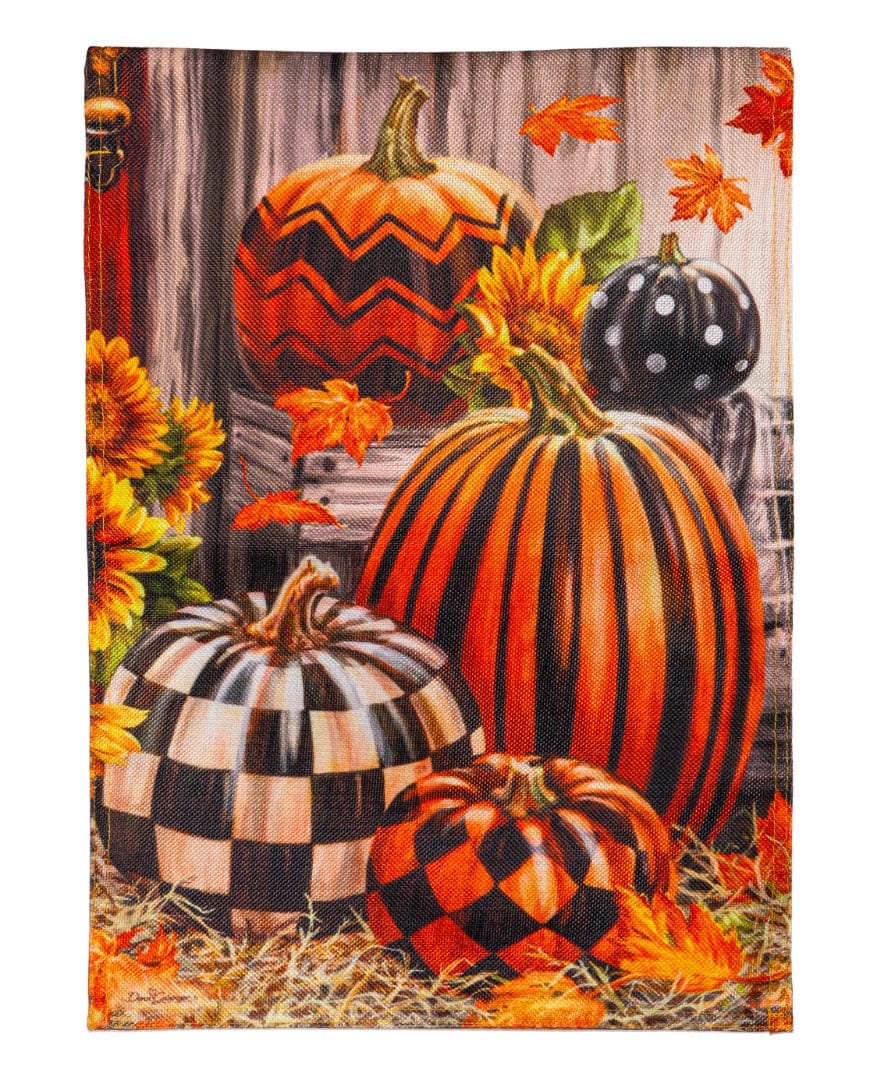 Fall Harvest Pumpkins Autumn Garden Flag 2 Sided heartlandflags