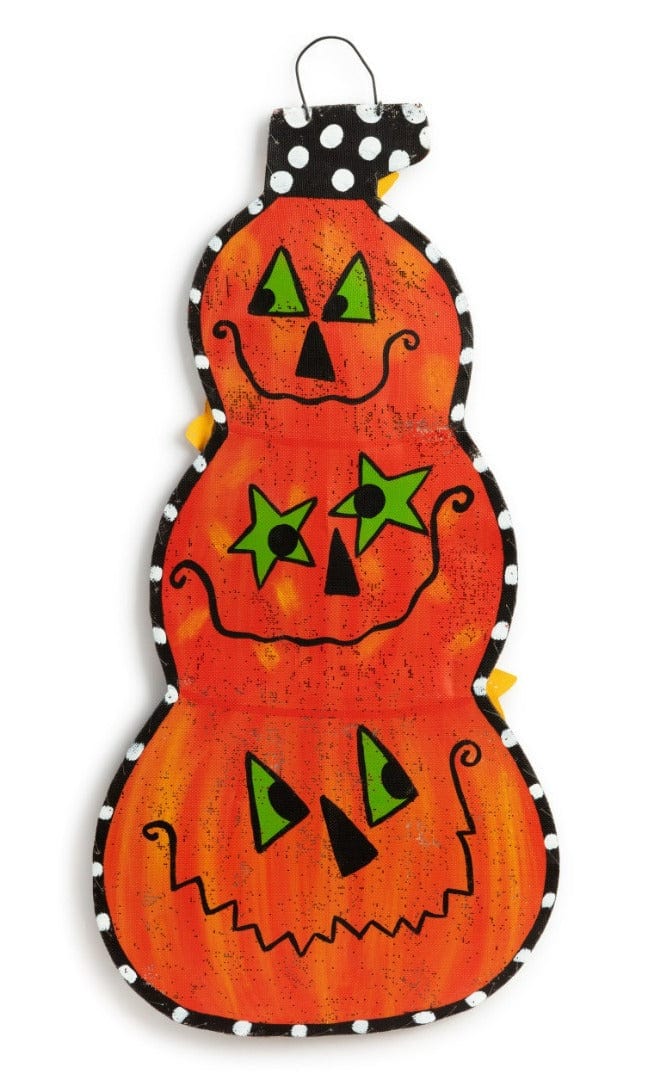 Fall Reversible Pumpkins Door Hanger Peri Woltjer Screenings Halloween heartlandflags