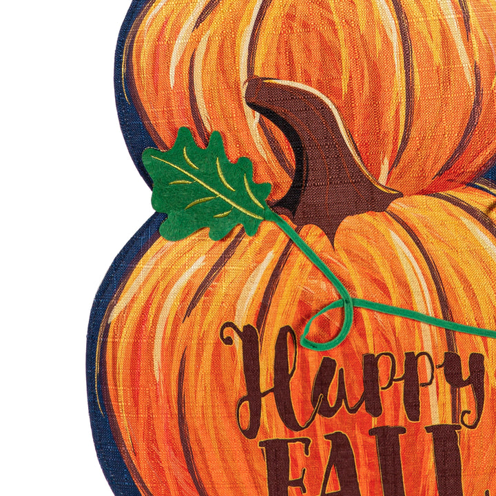 Fall Stacked Pumpkins-Winter Snowman Reversible Door Decoration heartlandflags