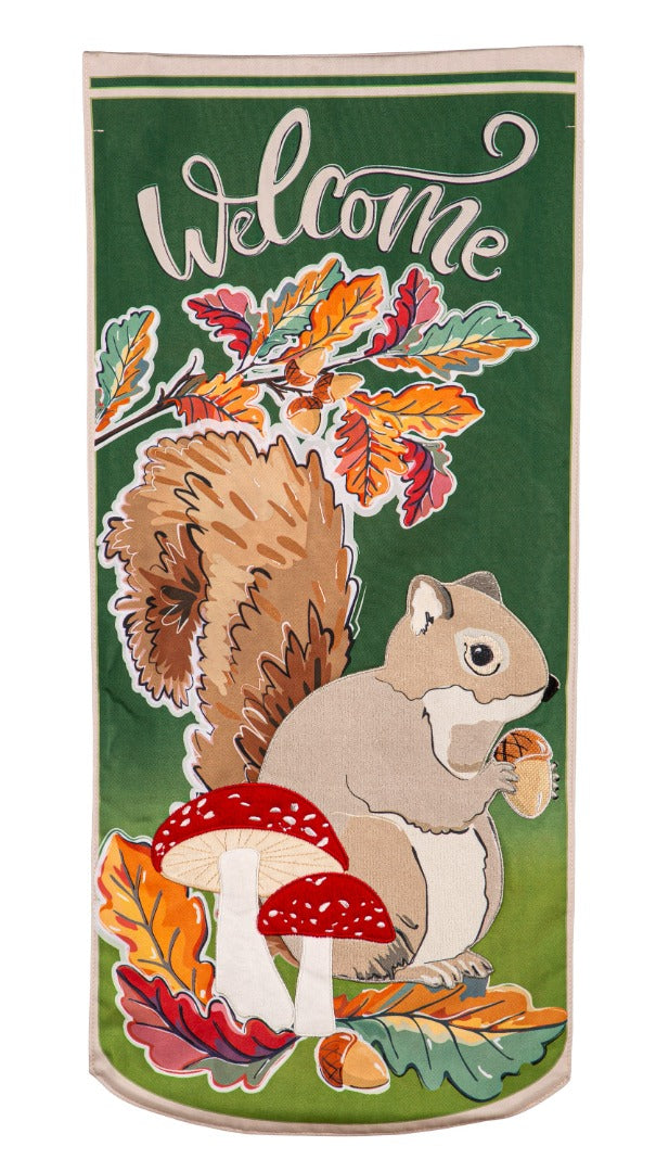 Fall Woodland Welcome Long Garden Flag 2 Sided heartlandflags