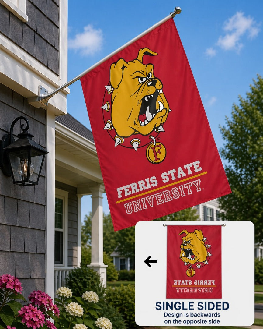 Ferris State University Banner Vertical Flag heartlandflags