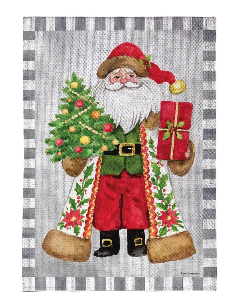 Festive Santa 2 Sided Christmas Banner heartlandflags