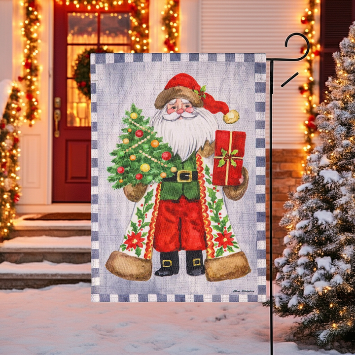 Festive Santa 2 Sided Garden Flag heartlandflags