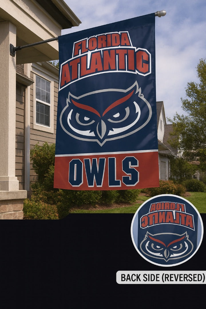 Florida Atlantic Owls Banner Vertical Flag heartlandflags