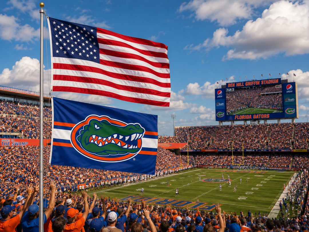 Florida Gators Flag 3x5 Striped Logo heartlandflags