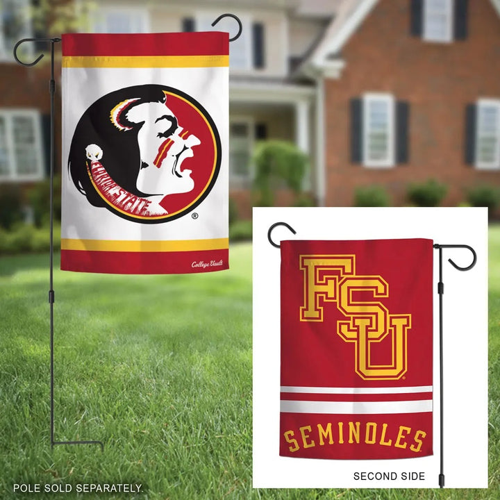 Florida State Garden Flag 2 Sided Seminoles Vintage Classic Logo heartlandflags