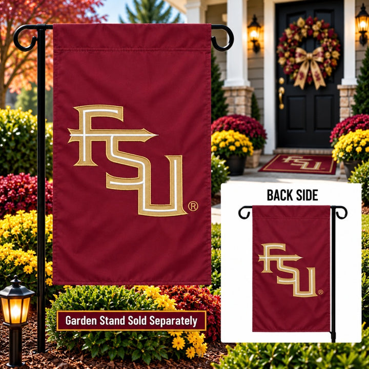 Florida State Seminoles Garden Flag 2 Sided Applique Logo heartlandflags
