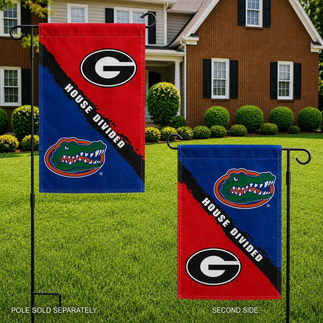 Florida vs Georgia House Divided 2 Sided Garden Flag heartlandflags