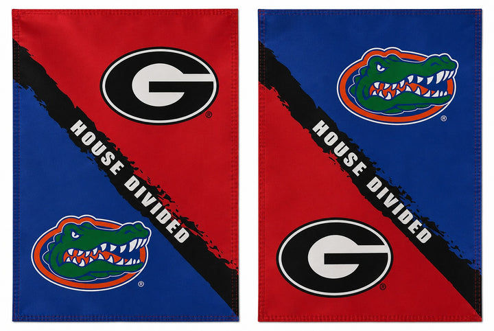Florida vs Georgia House Divided 2 Sided Garden Flag heartlandflags