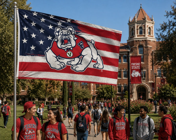 Fresno State Patriotic 3x5 Flag heartlandflags