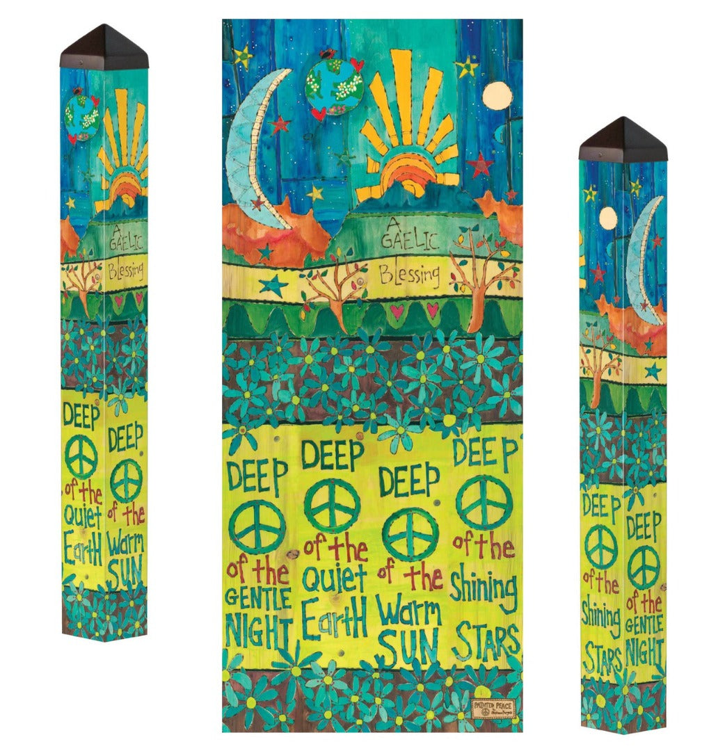 Gaelic Blessing Art Pole 40 Inches heartlandflags