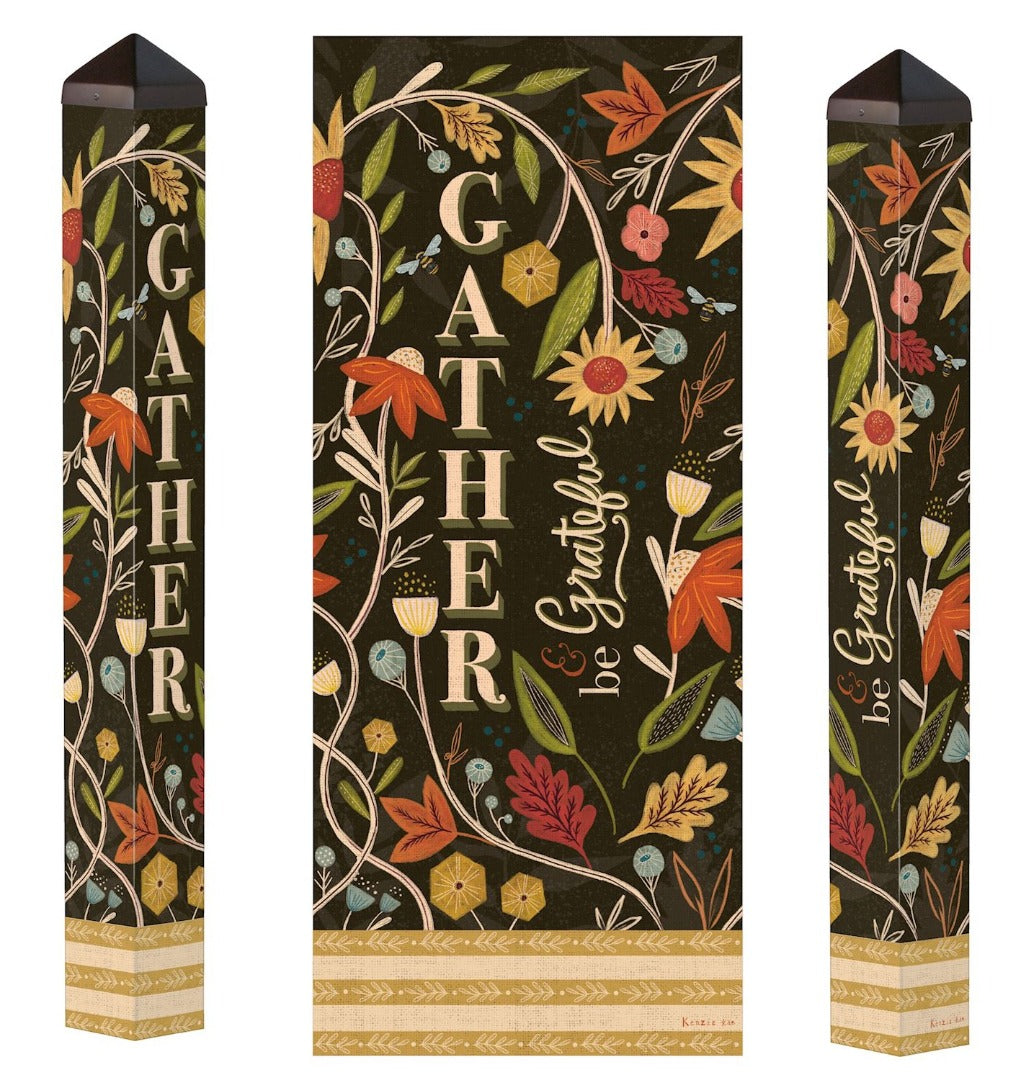 Gather And Be Grateful Art Pole 40 Inch heartlandflags