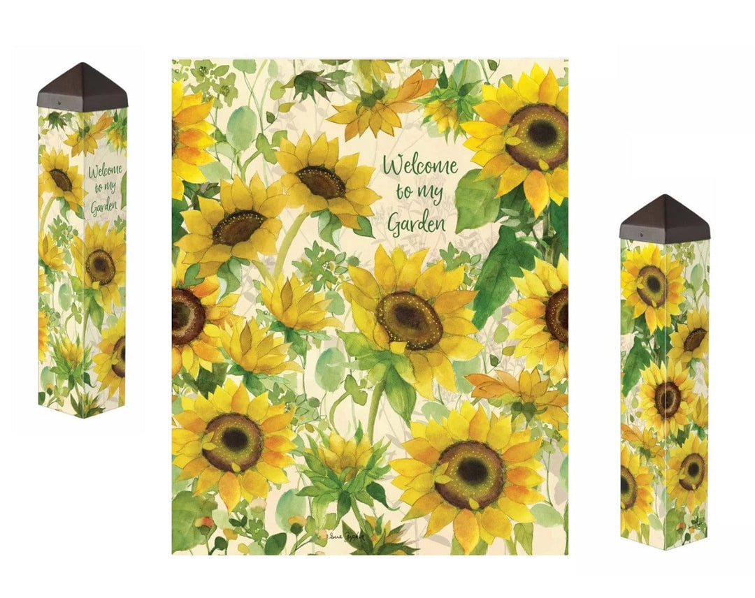 Gathering Sunflowers Art Pole 20 Inches Tall heartlandflags