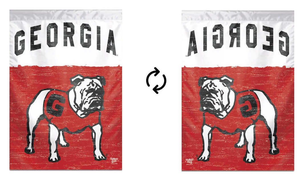 Georgia Bulldogs Banner Vintage Logo House Flag heartlandflags