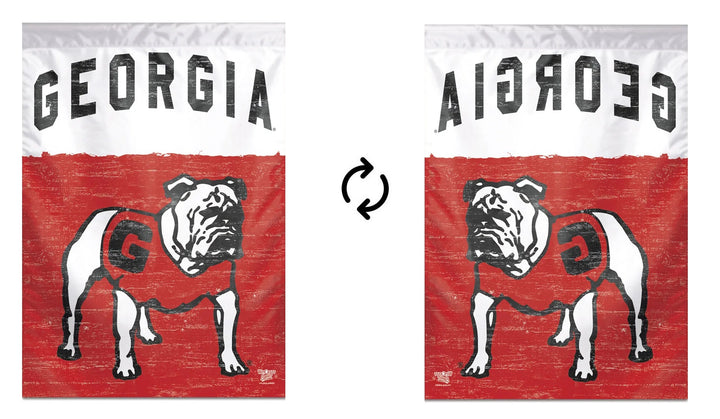 Georgia Bulldogs Banner Vintage Logo House Flag heartlandflags
